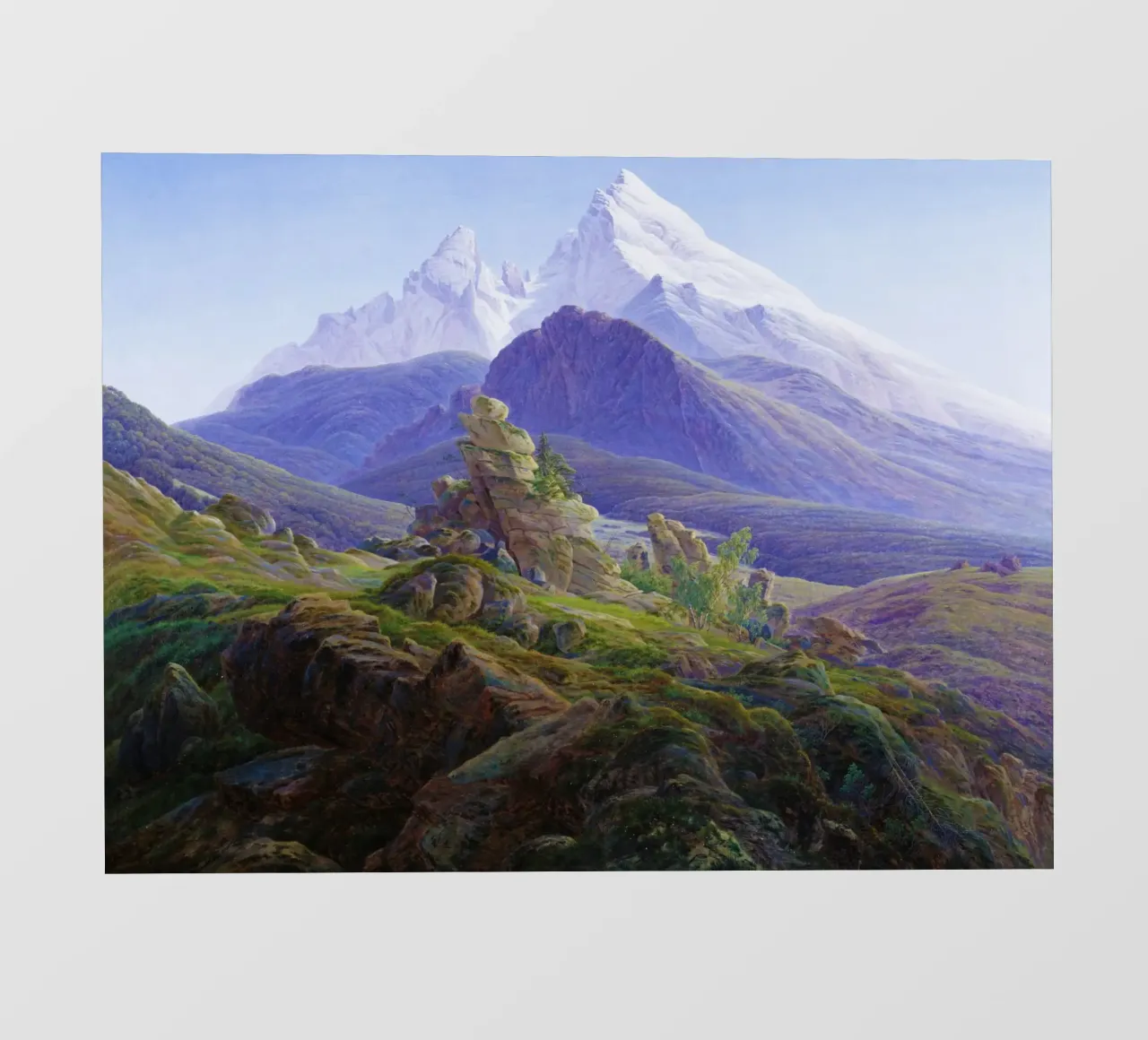 Il Watzmann Caspar David Friedrich pellicola backlit da Venus Art