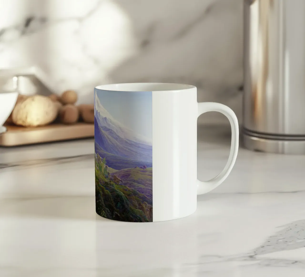 Il Watzmann Caspar David Friedrich tazza in ceramica da Venus Art