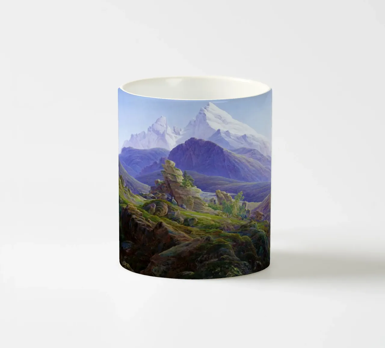 Il Watzmann Caspar David Friedrich tazza in ceramica da Venus Art