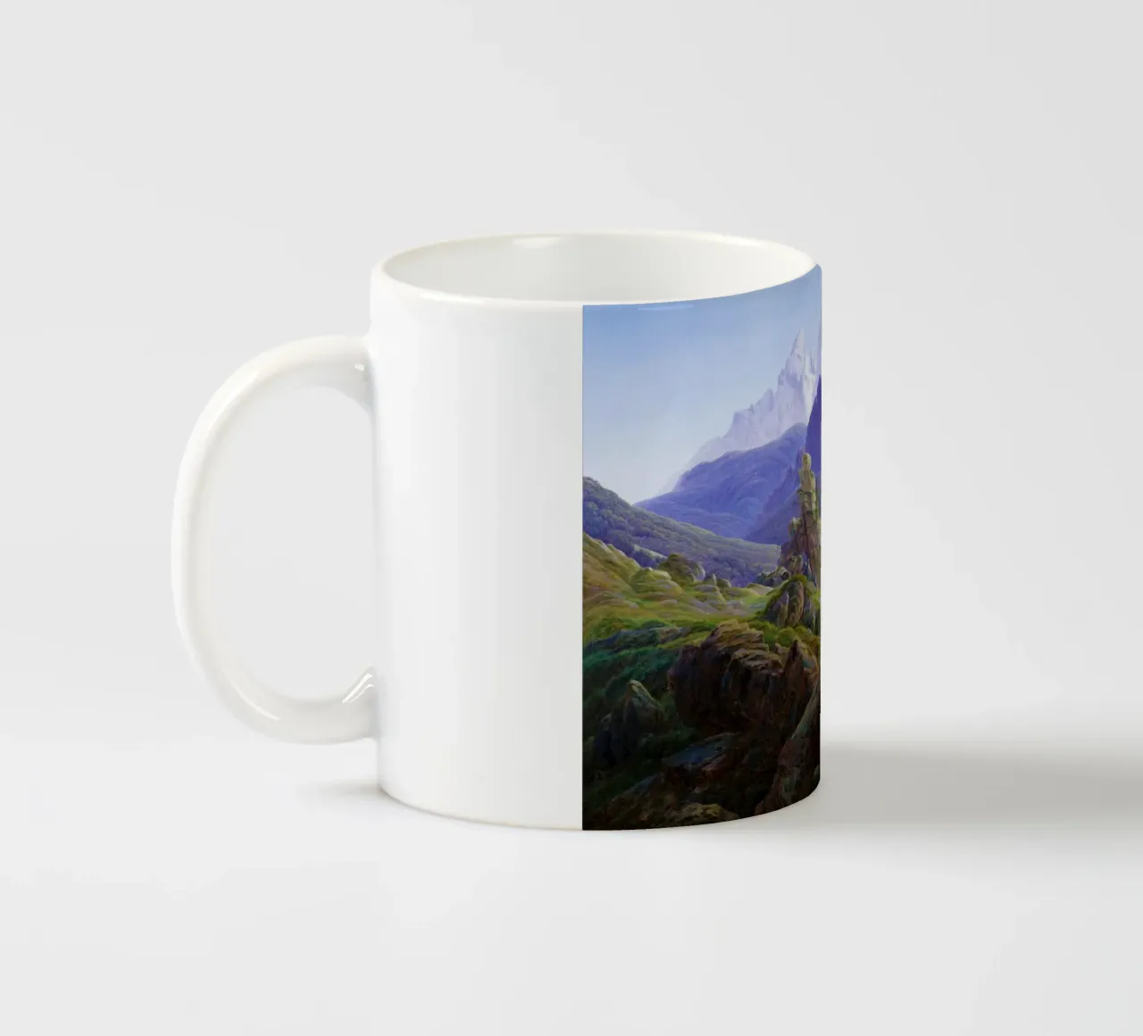 Il Watzmann Caspar David Friedrich tazza in ceramica da Venus Art