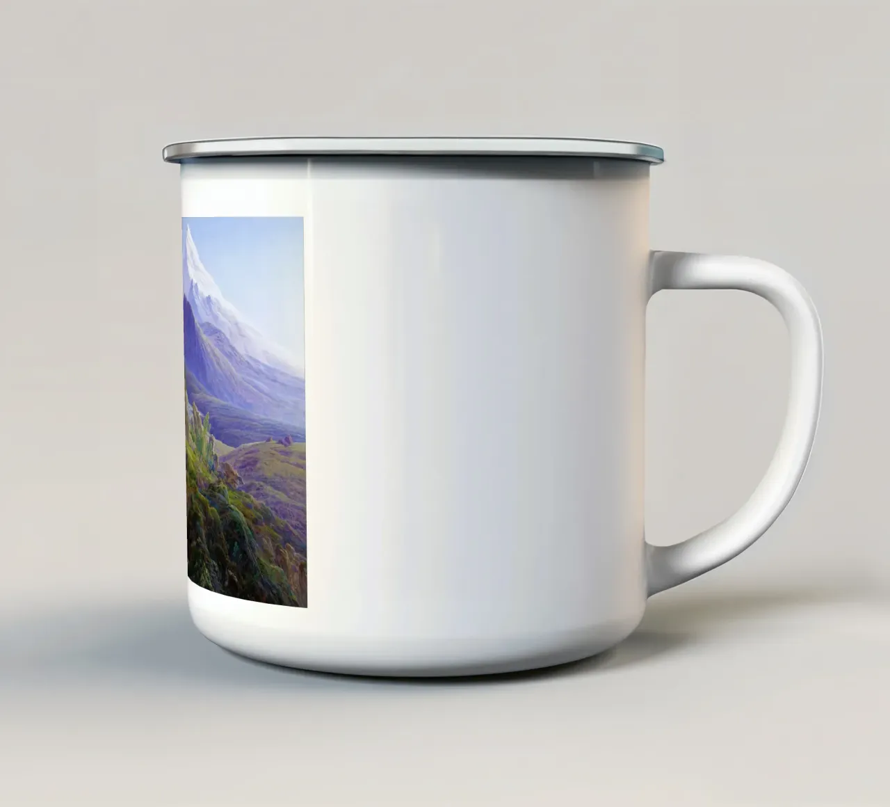 Il Watzmann Caspar David Friedrich tazza in smalto da Venus Art