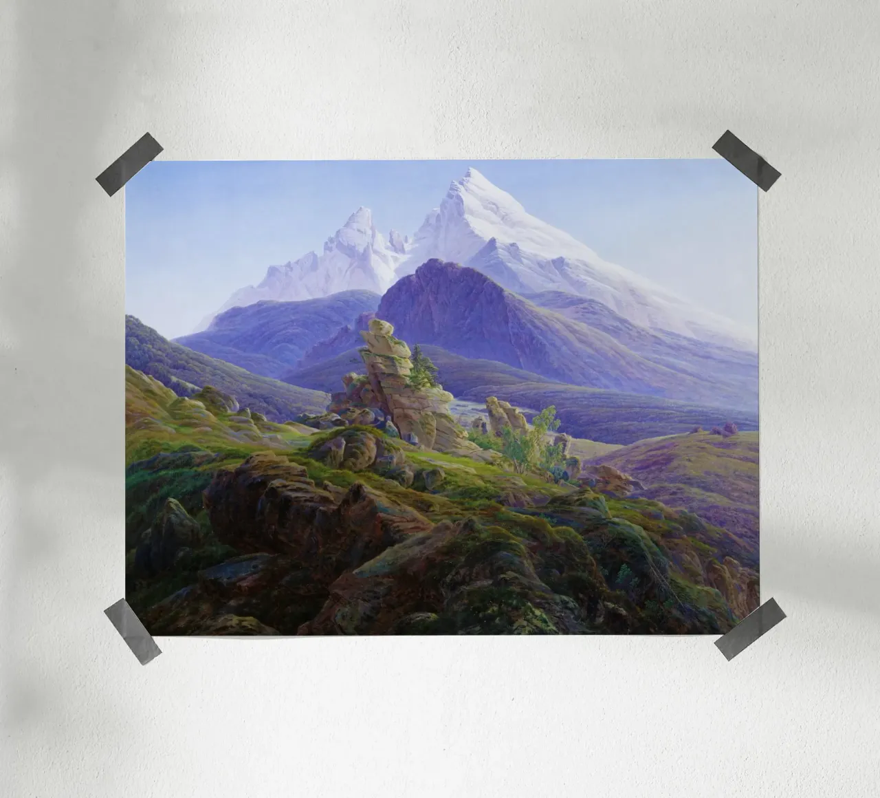 Il Watzmann Caspar David Friedrich carta hahnemühle da Venus Art