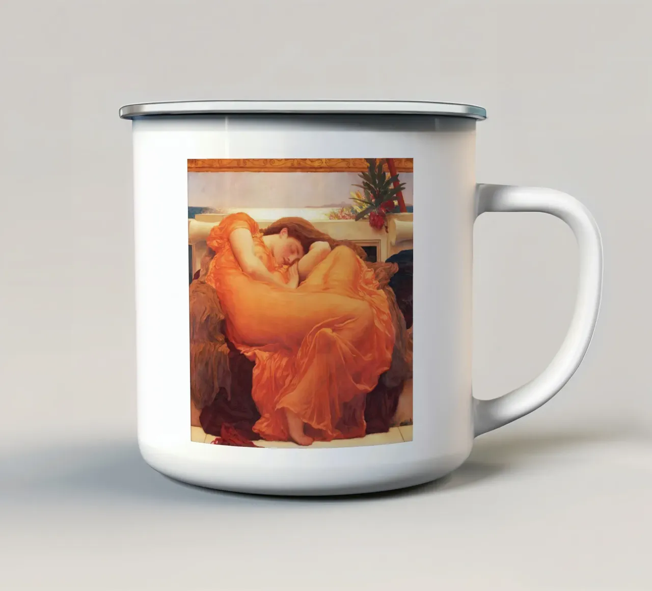 Giugno infuocato di Frederic Leighton tazza in smalto da Venus Art