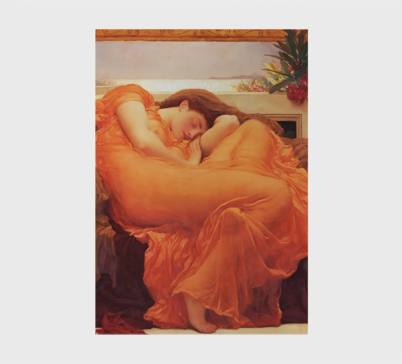 Flaming June by Frederic Leighton notebook by Venus Art
