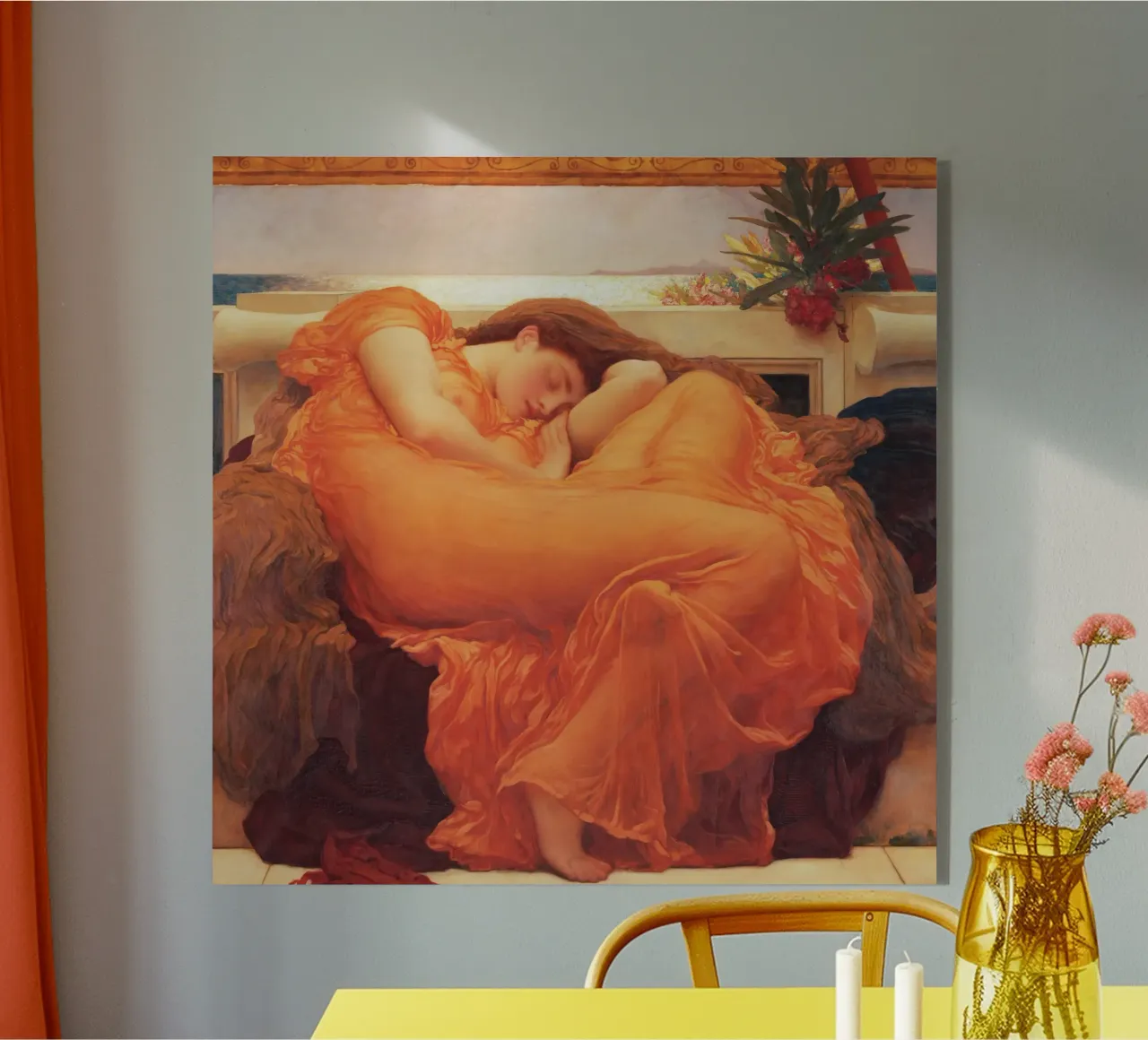 Flaming June de Frederic Leighton metacrilato de Venus Art