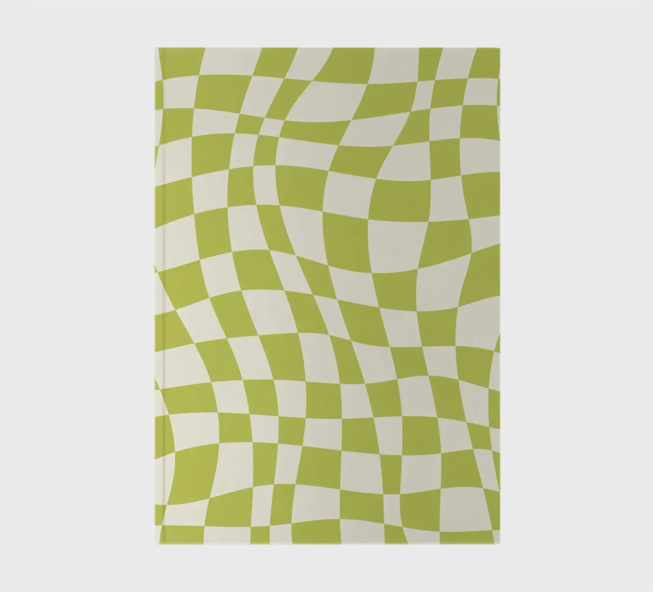 Chartreuse gewelltes Karo Notizbuch von Little Dean