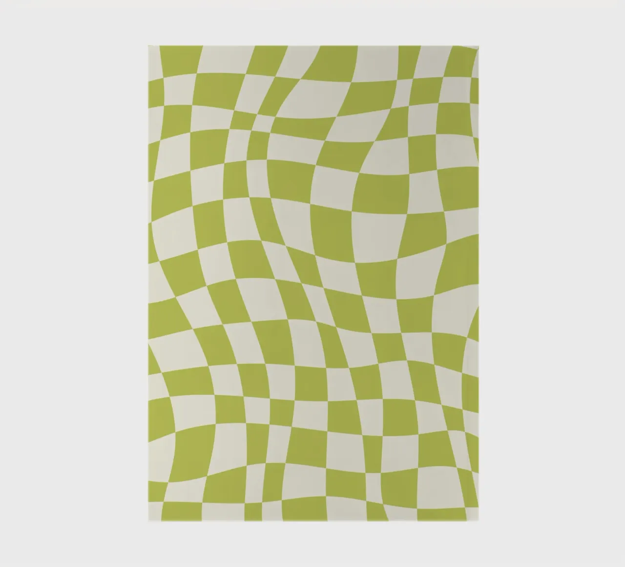 Chartreuse gewelltes Karo Notizbuch von Little Dean