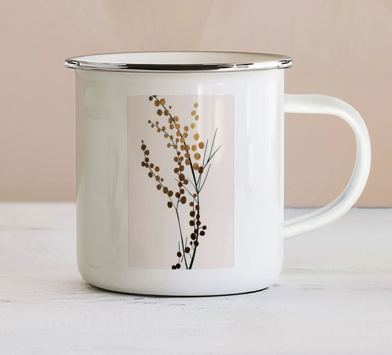 Silenzio d'oro tazza in smalto da kurumacity