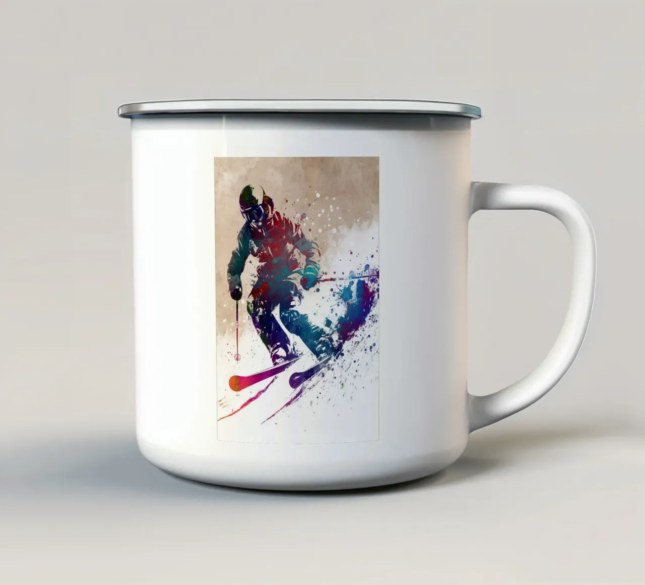 Arte dello sci tazza in smalto da SPORT