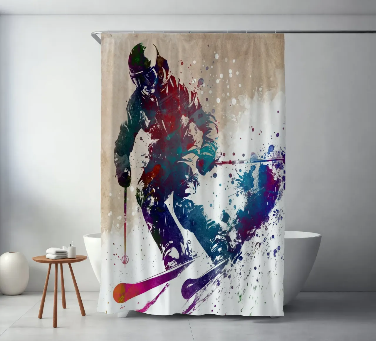 Skisport Kunst Duschvorhang von SPORT