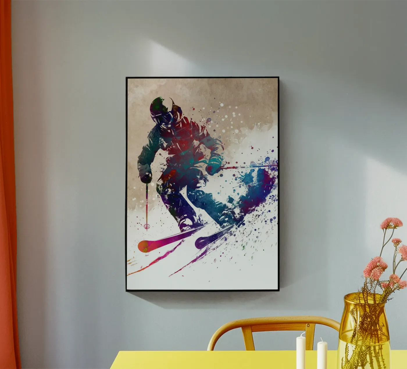 Skiing sport art plexiglass da SPORT