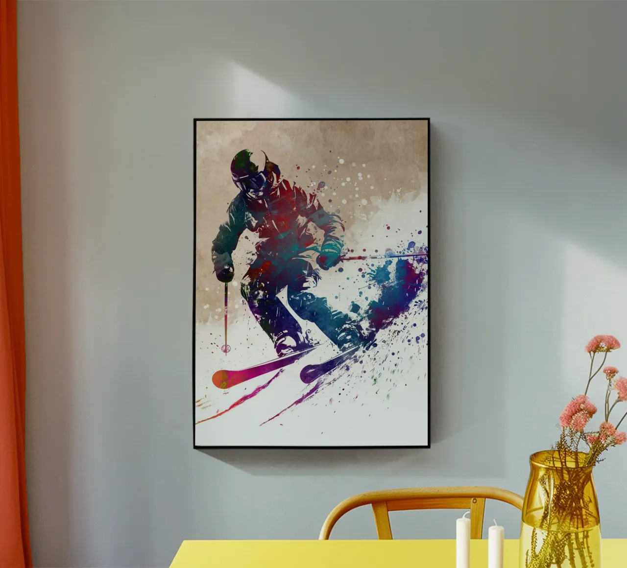 Skiing sport art acrylic glass by SPORT