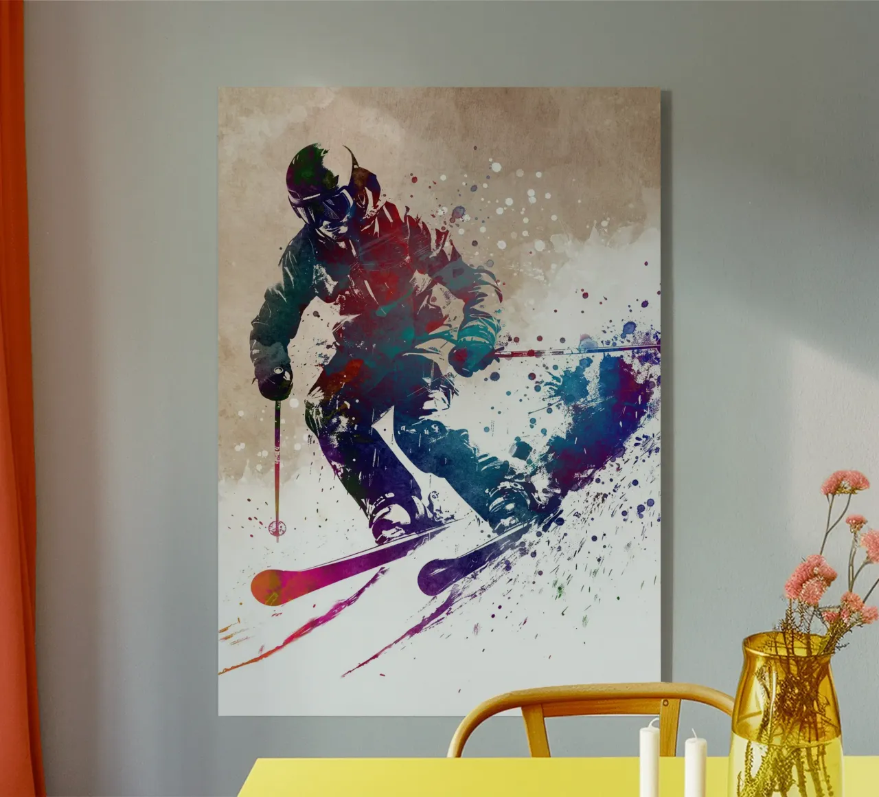 Skiing sport art acrylic glass by SPORT