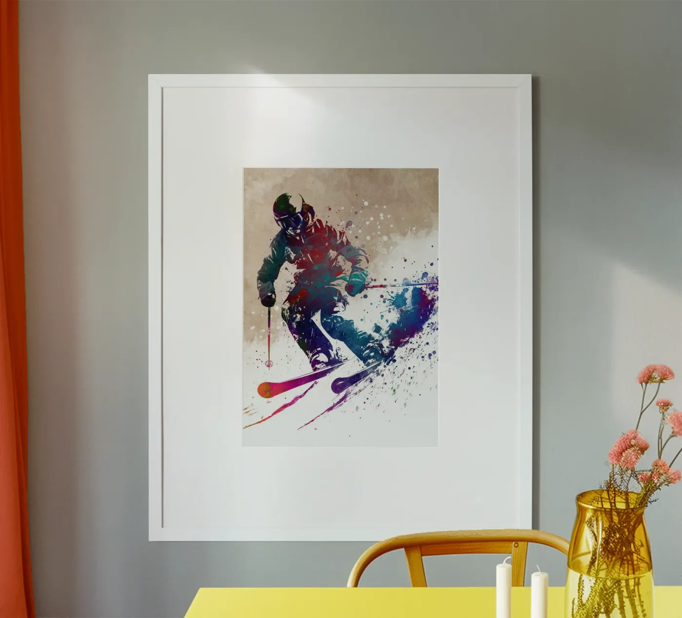Skiing sport art poster da SPORT