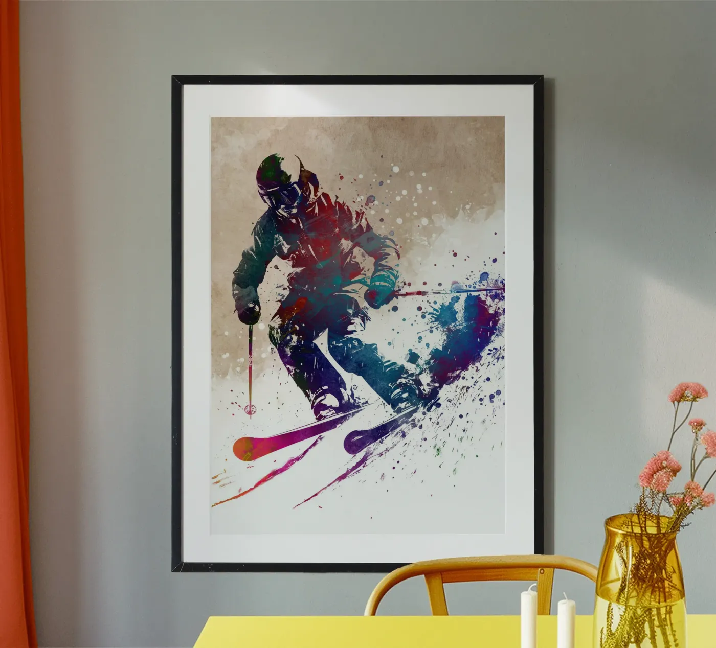 Skiing sport art poster da SPORT