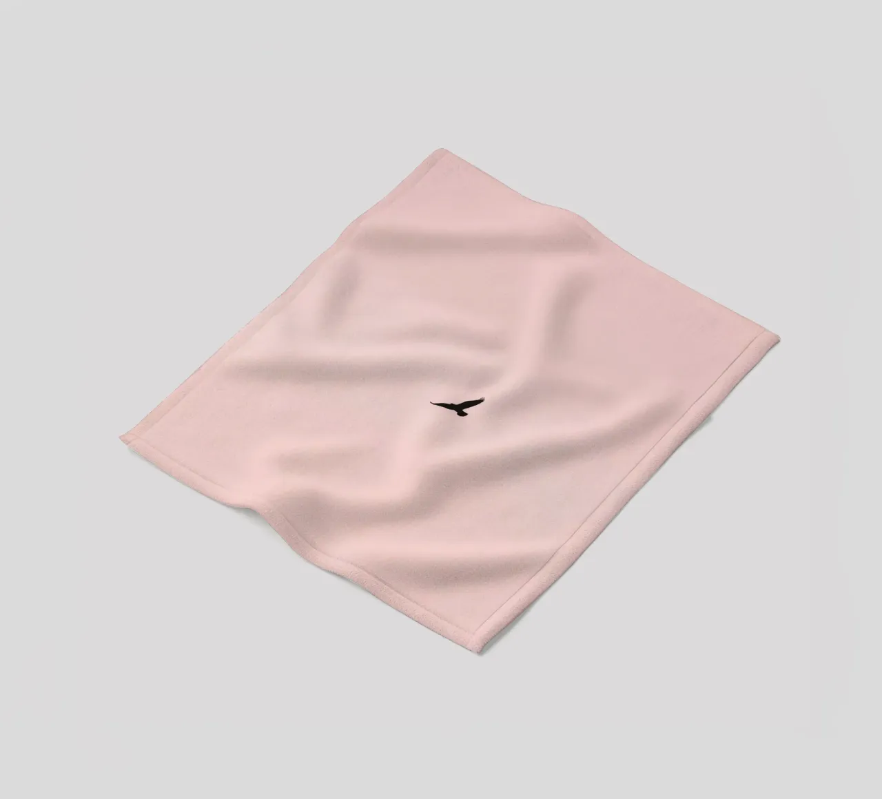 Eagle soaring through a pastel sky at dusk over a quiet land fleece blanket by DesignDoodle