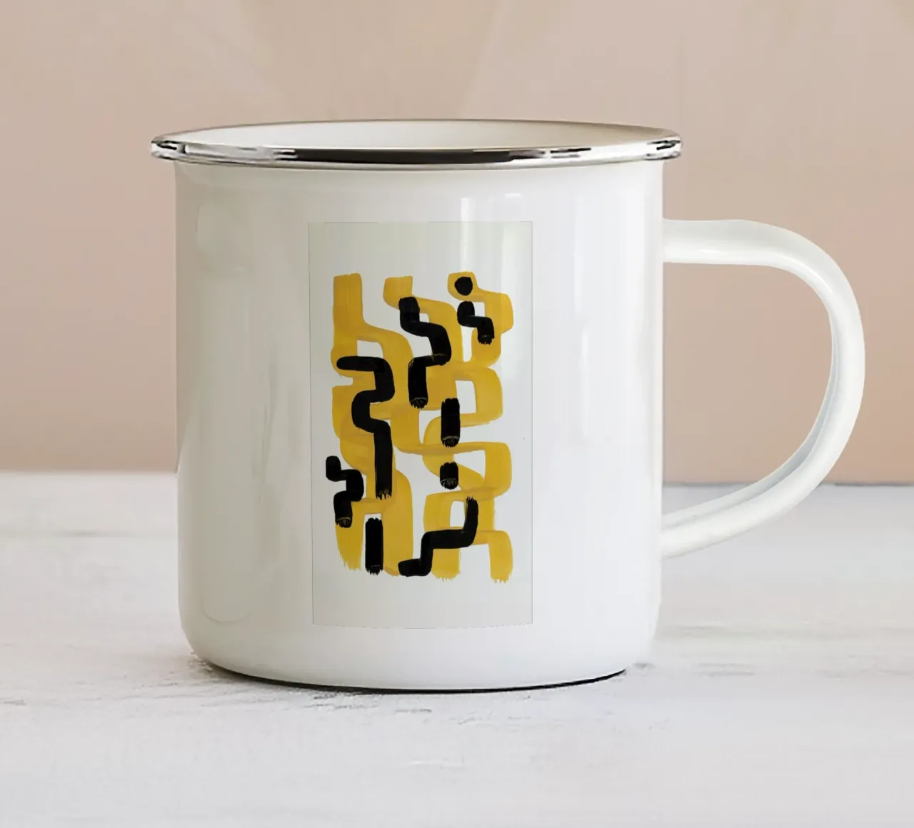 Mustard Wiggle tazza in smalto da EnShape