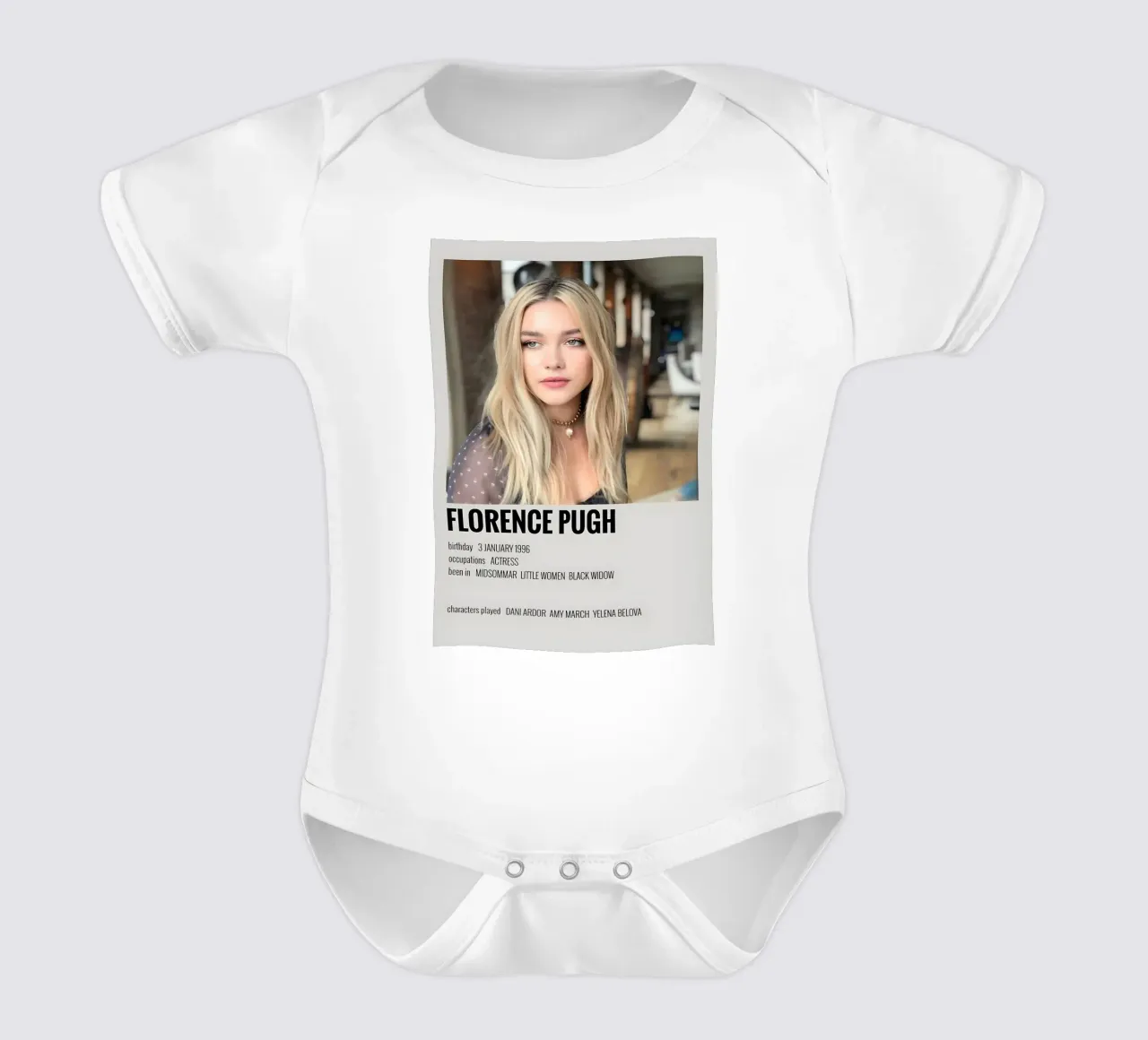 FLORENCE PUGH body neonato maniche corte da MVFminimalist