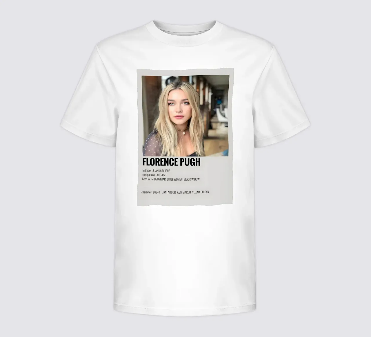FLORENCE PUGH kids t-shirt by MVFminimalist