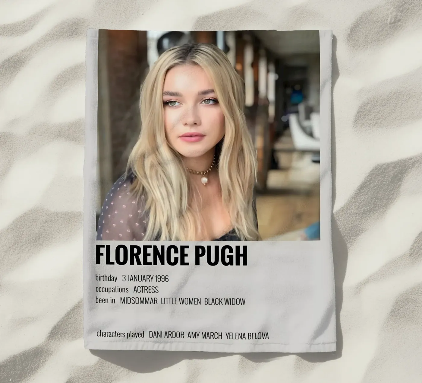 FLORENCE PUGH telo mare da MVFminimalist