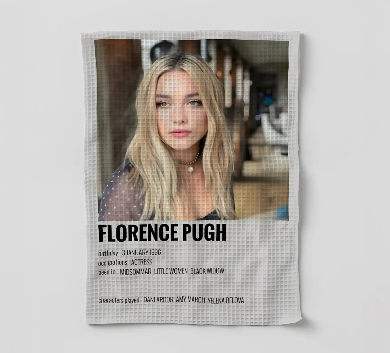 FLORENCE PUGH canovaccio da cucina da MVFminimalist
