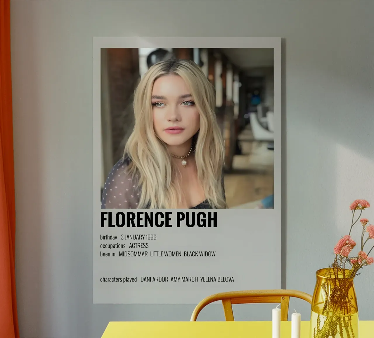 FLORENCE PUGH plexiglass da MVFminimalist