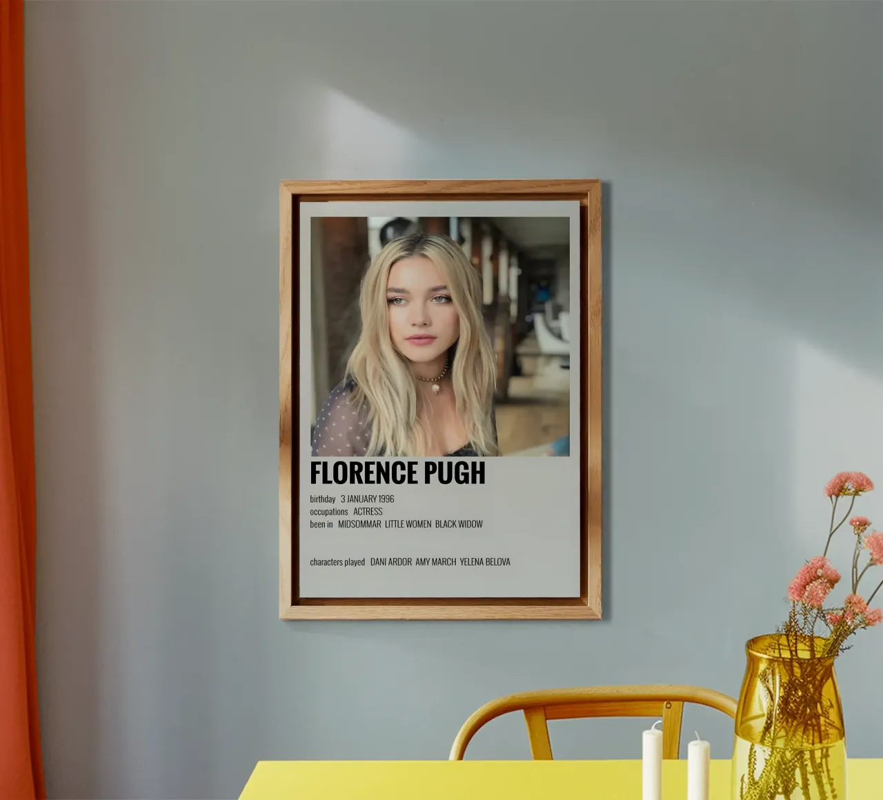 FLORENCE PUGH alluminio dibond da MVFminimalist