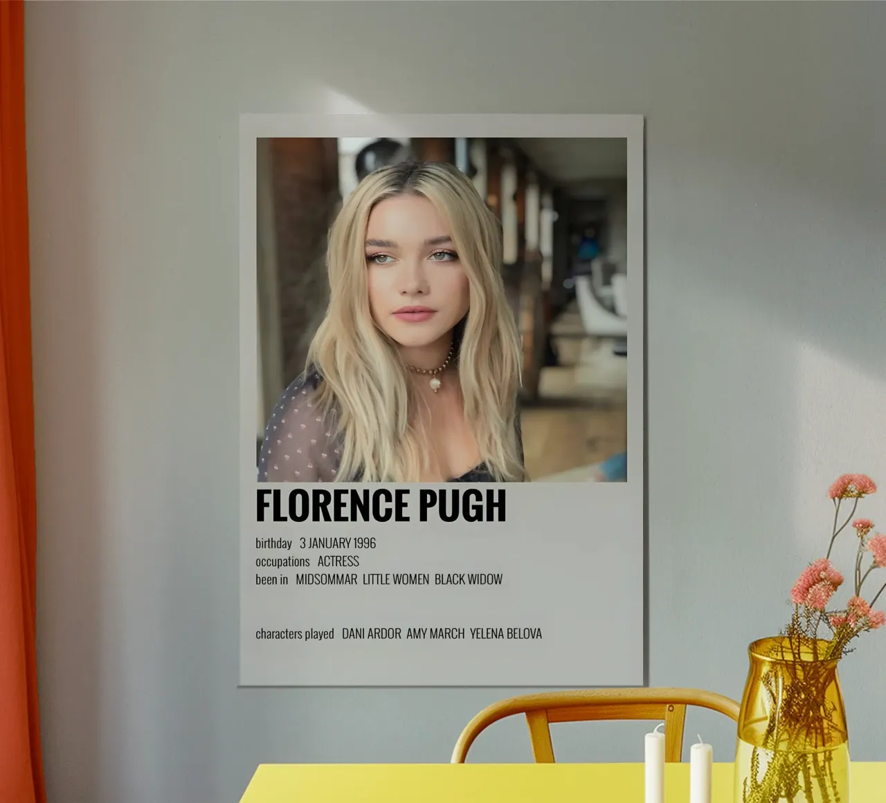 FLORENCE PUGH alluminio dibond da MVFminimalist