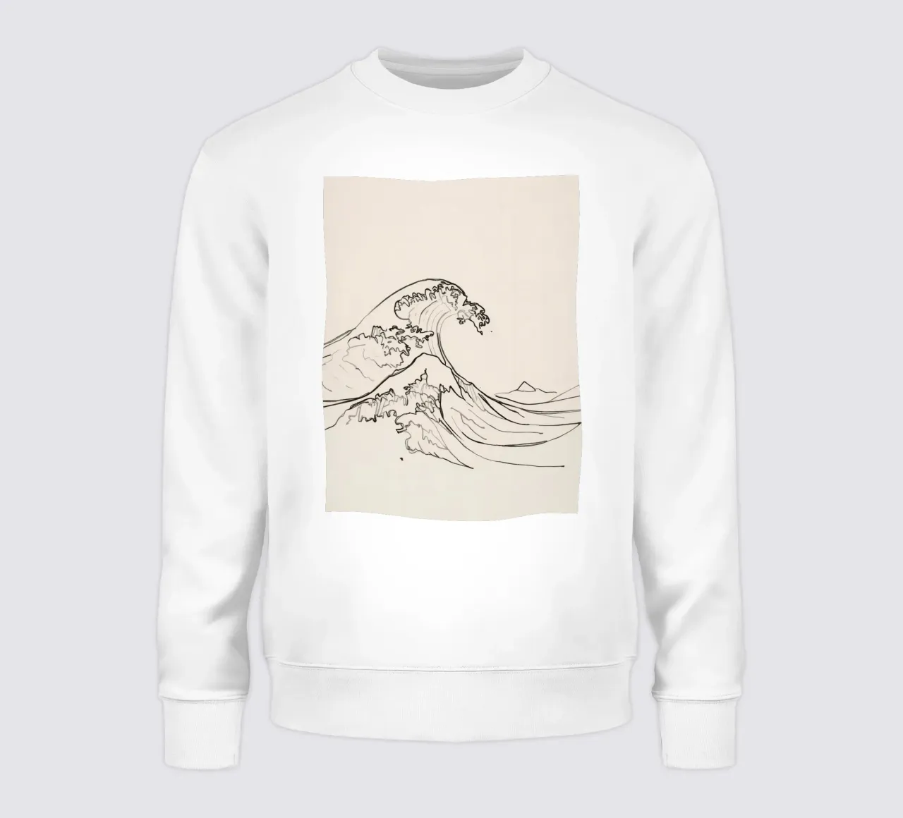 Majestätische Wellen erheben sich mit dynamischer Energie über ruhigen Ufern Sweatshirt von DesignDoodle