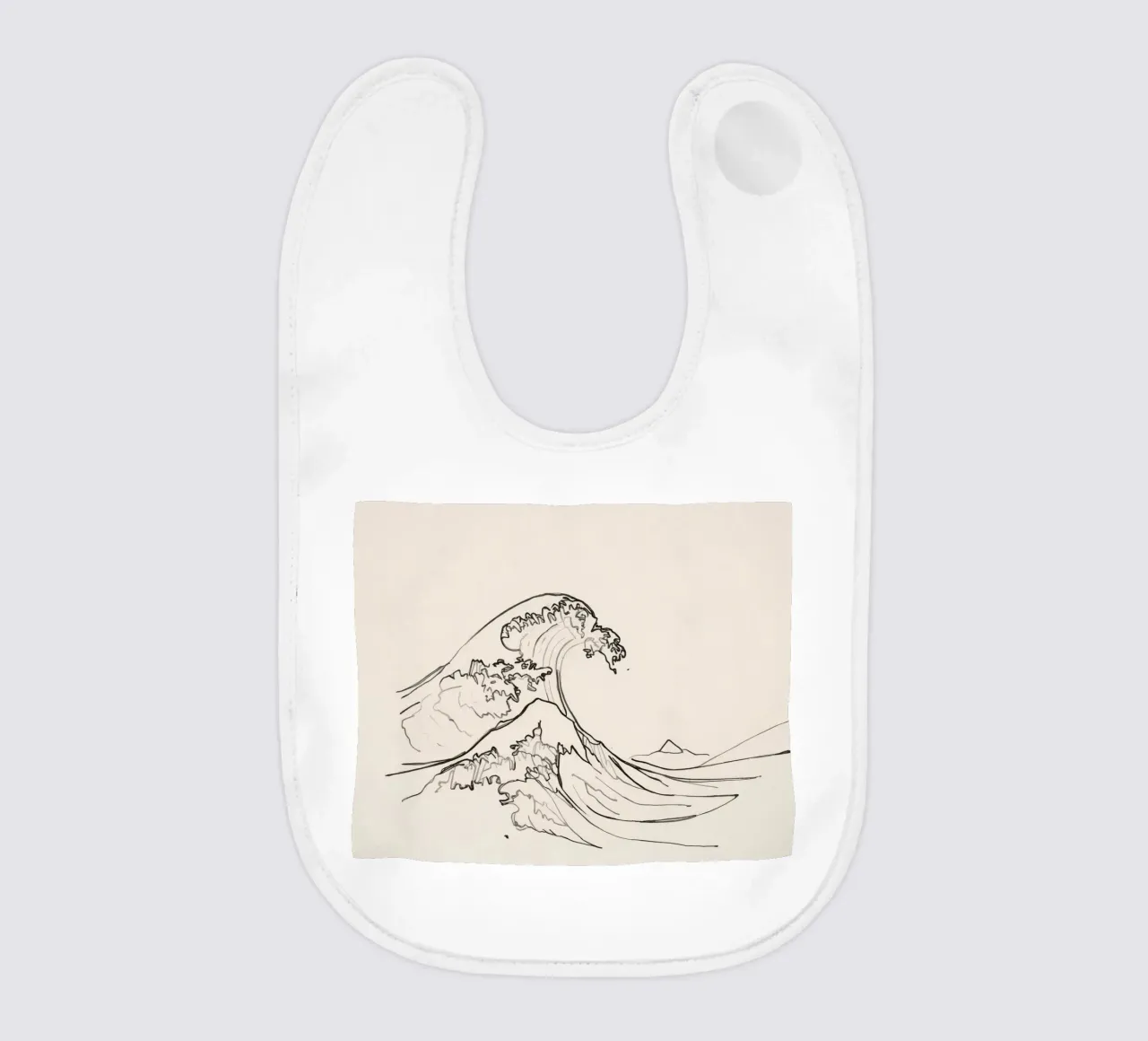 Majestic waves rise with dynamic energy above quiet shores baby bib by DesignDoodle