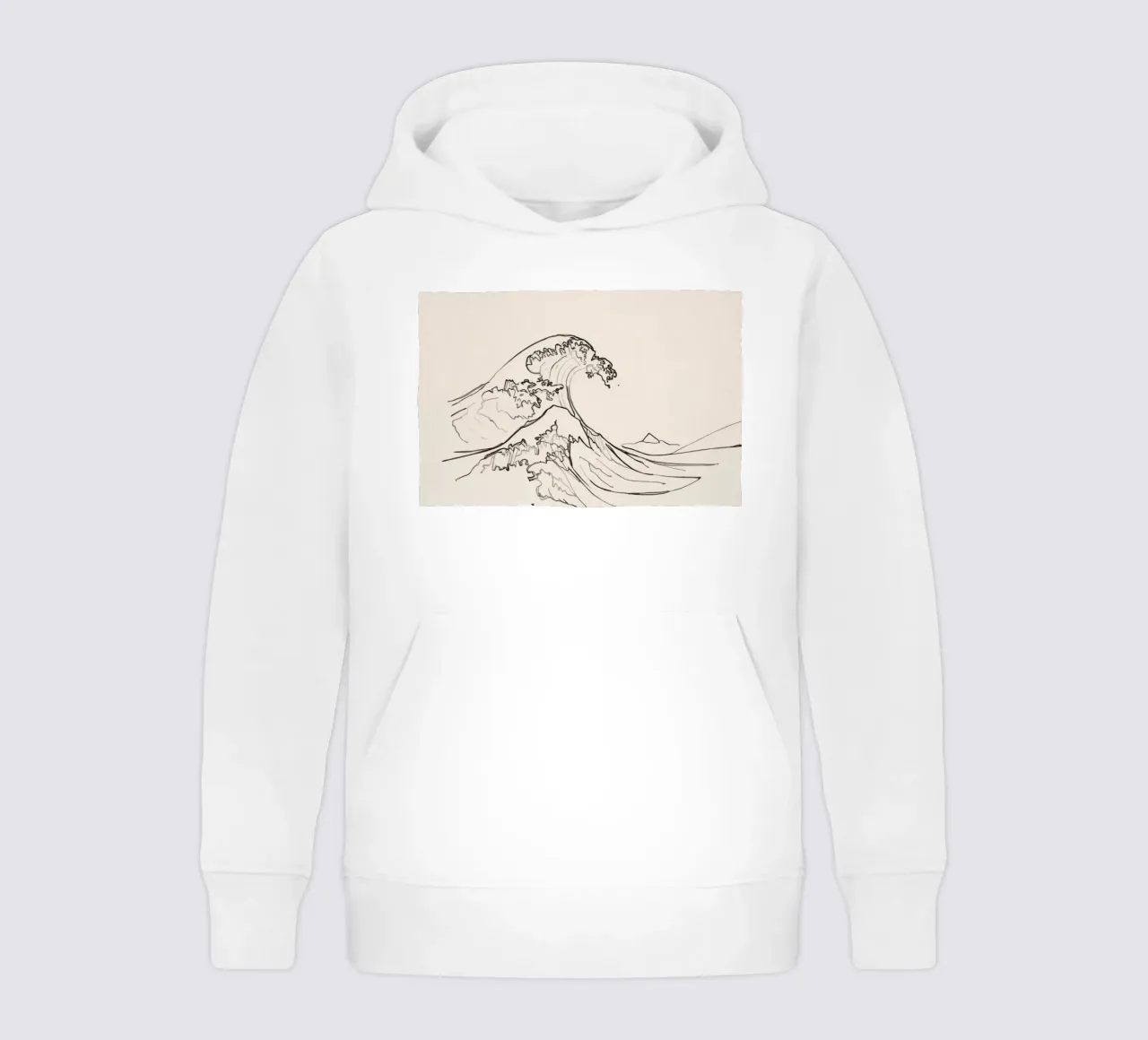 Majestic waves rise with dynamic energy above quiet shores kids hoodie by DesignDoodle
