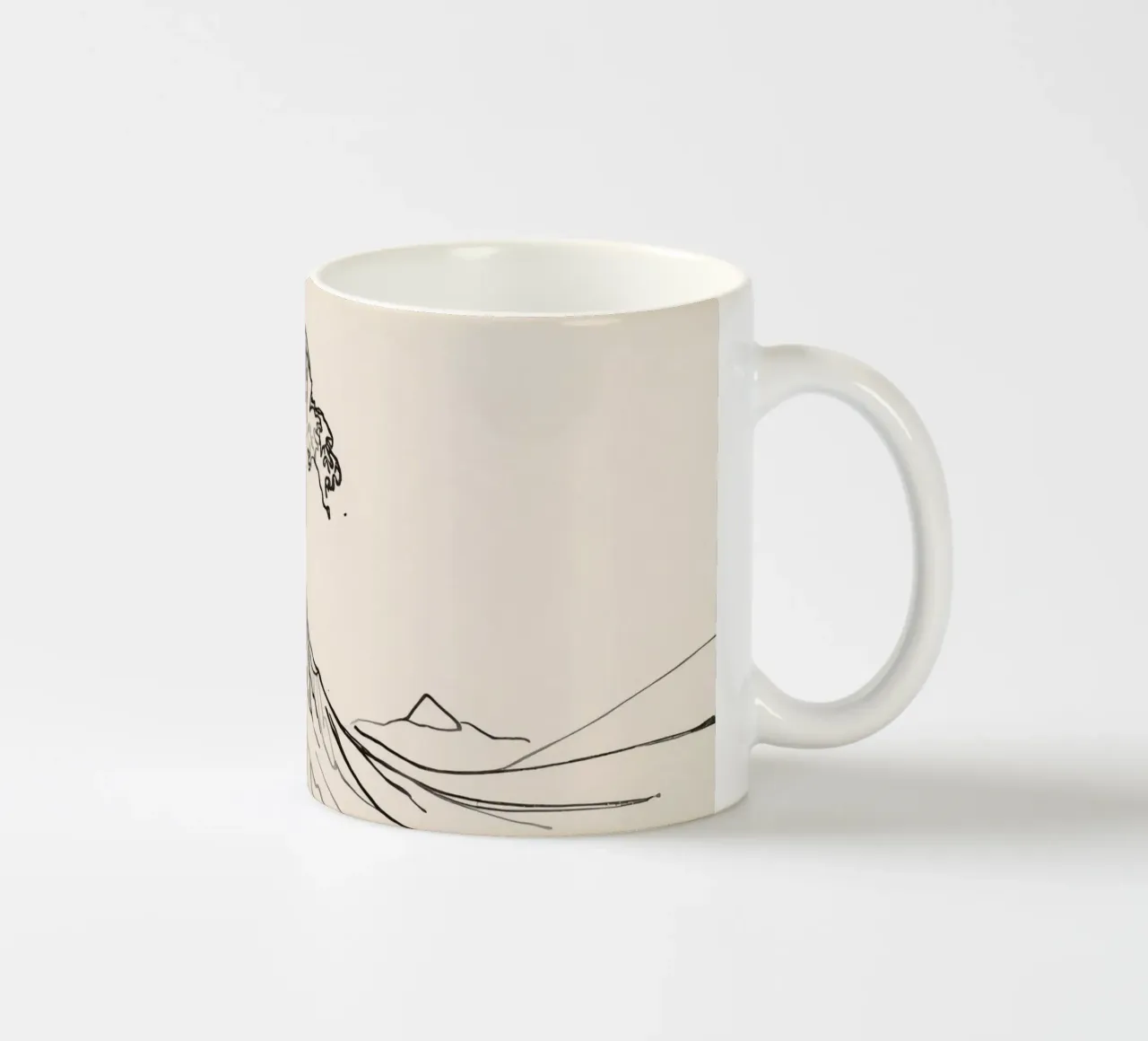 Majestic waves rise with dynamic energy above quiet shores ceramic mug by DesignDoodle