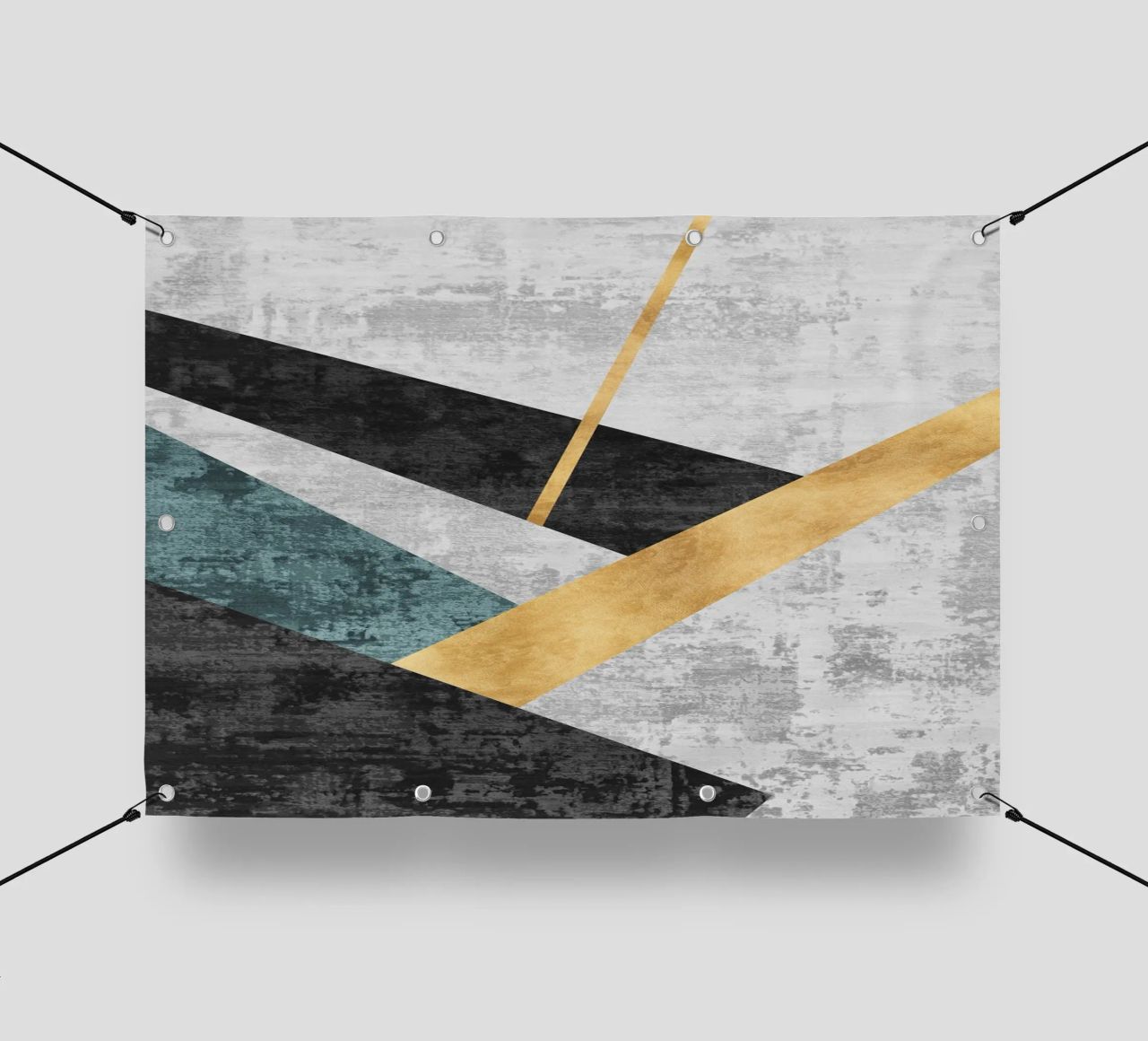 abstract geometric golden rectangle telo in pvc da vintageshop