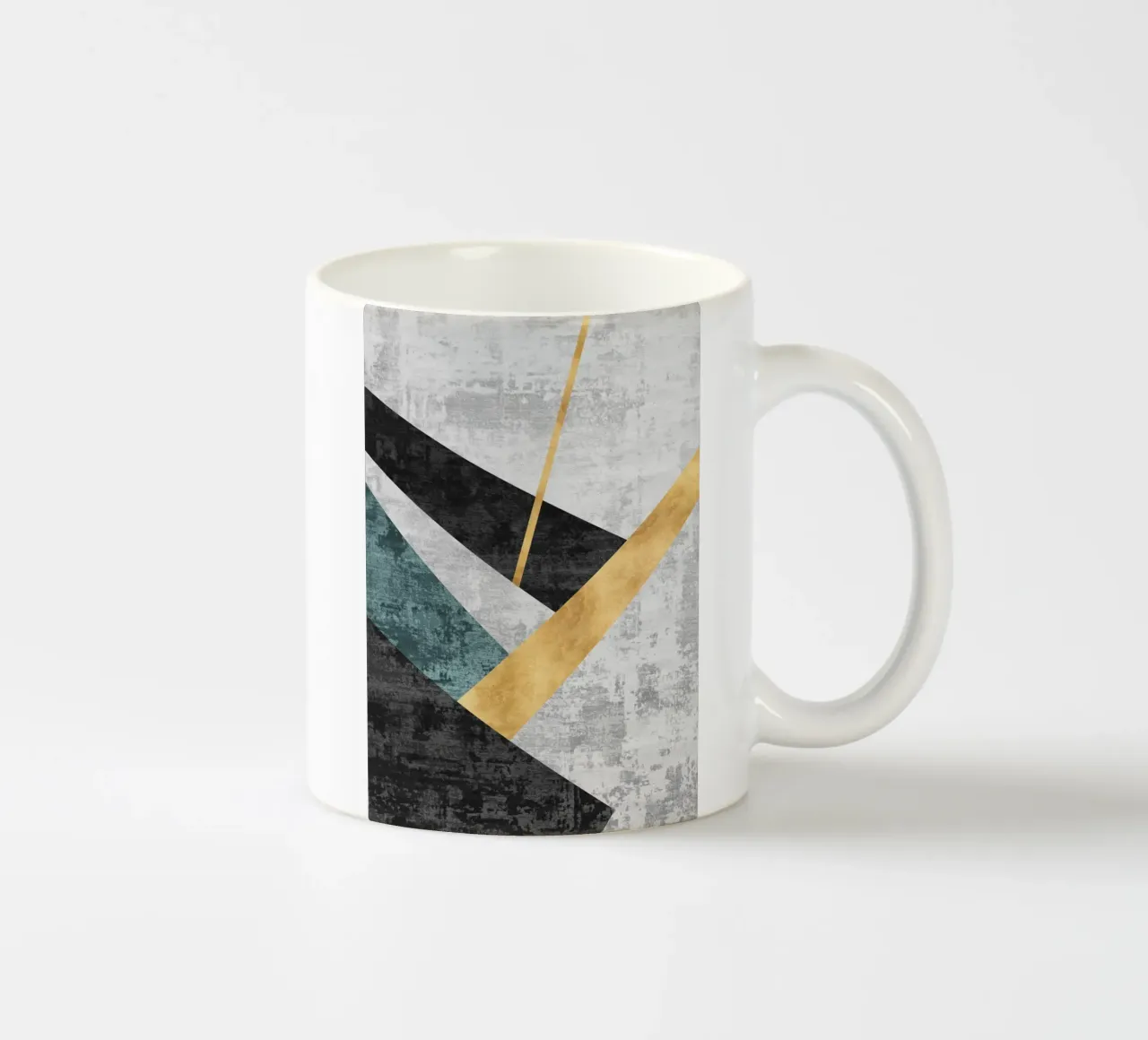abstract geometric golden rectangle keramische mok van vintageshop