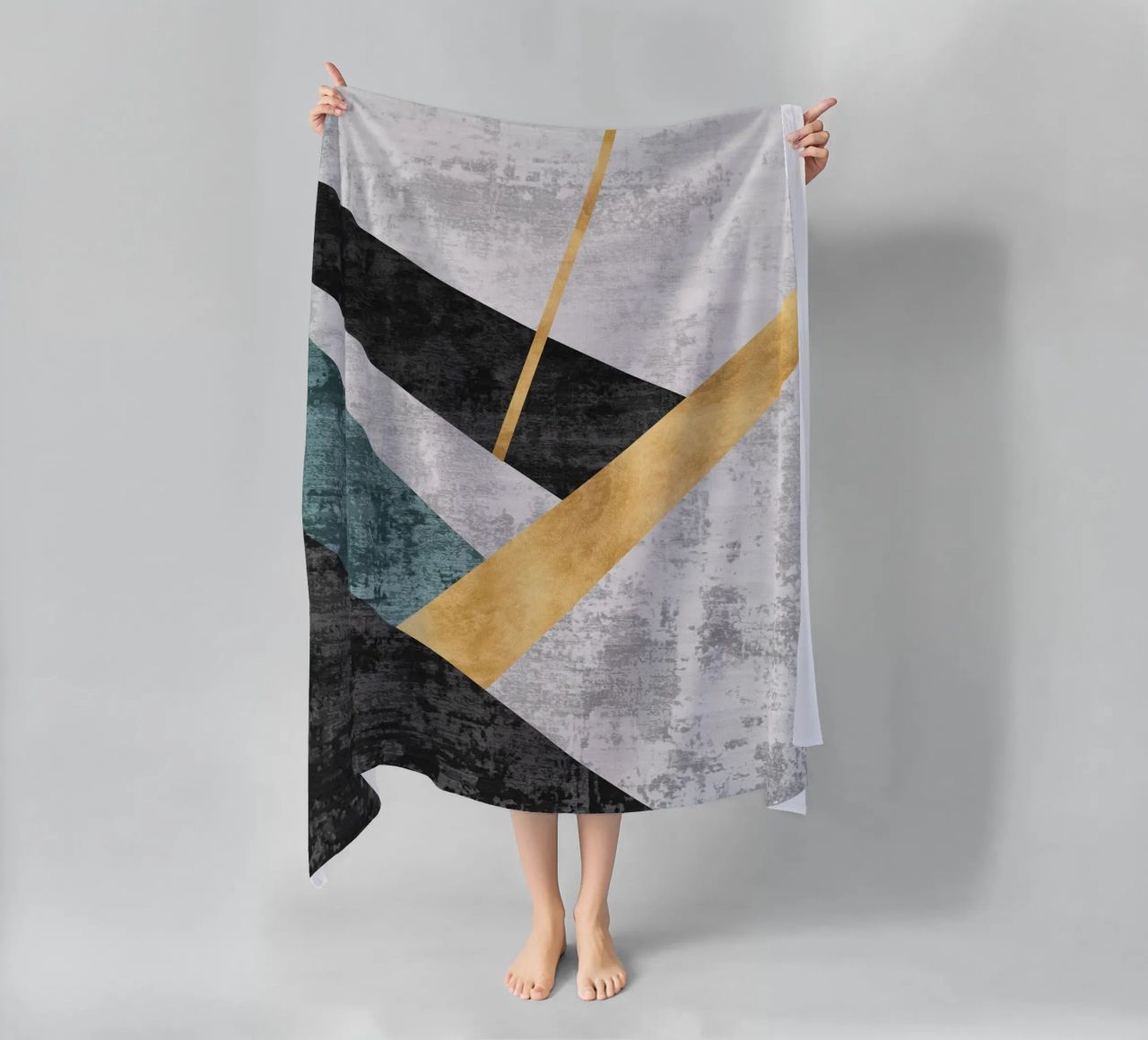 abstract geometric golden rectangle telo mare da vintageshop