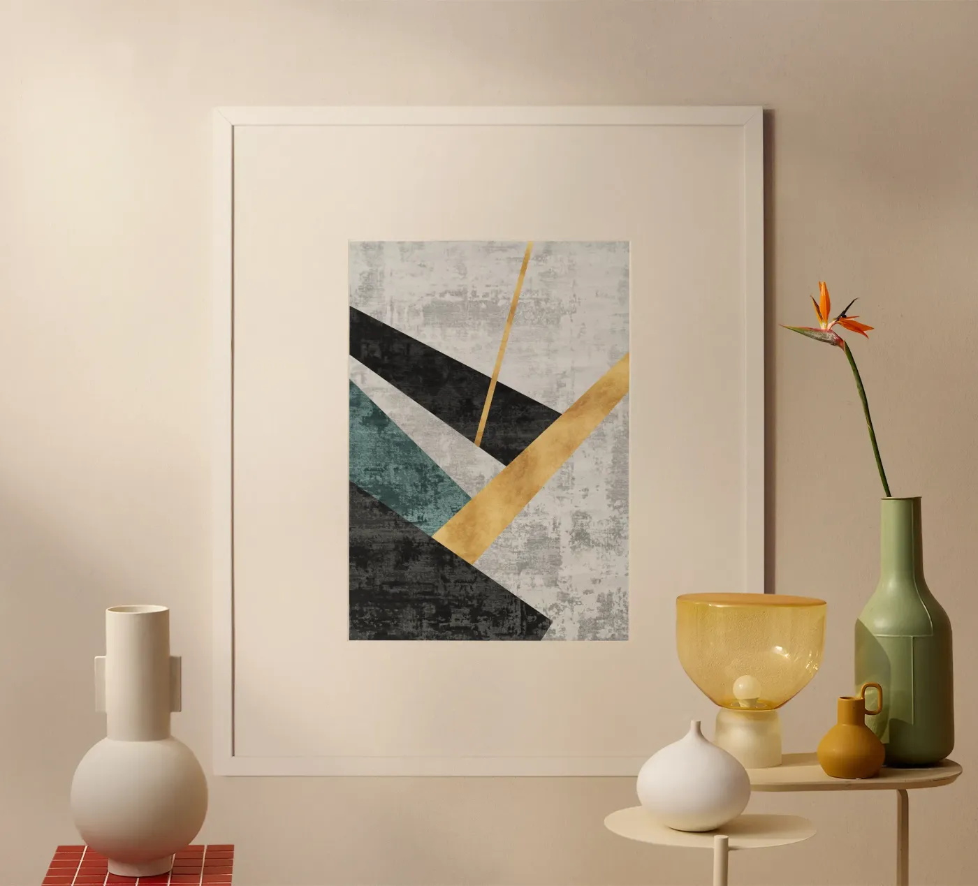 abstract geometric golden rectangle poster da vintageshop