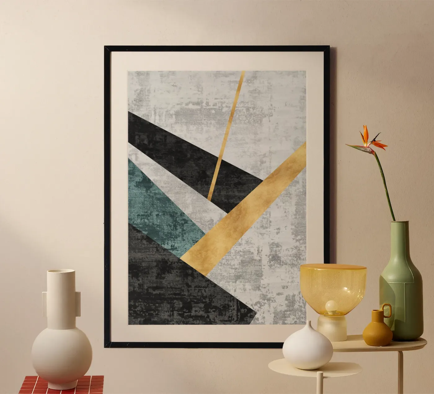 abstract geometric golden rectangle poster da vintageshop