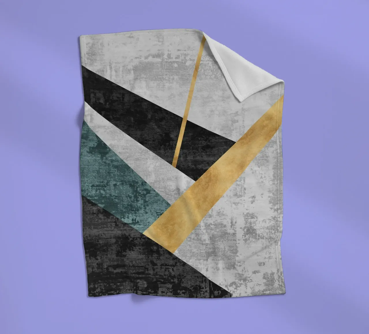 abstract geometric golden rectangle manta de franela de vintageshop