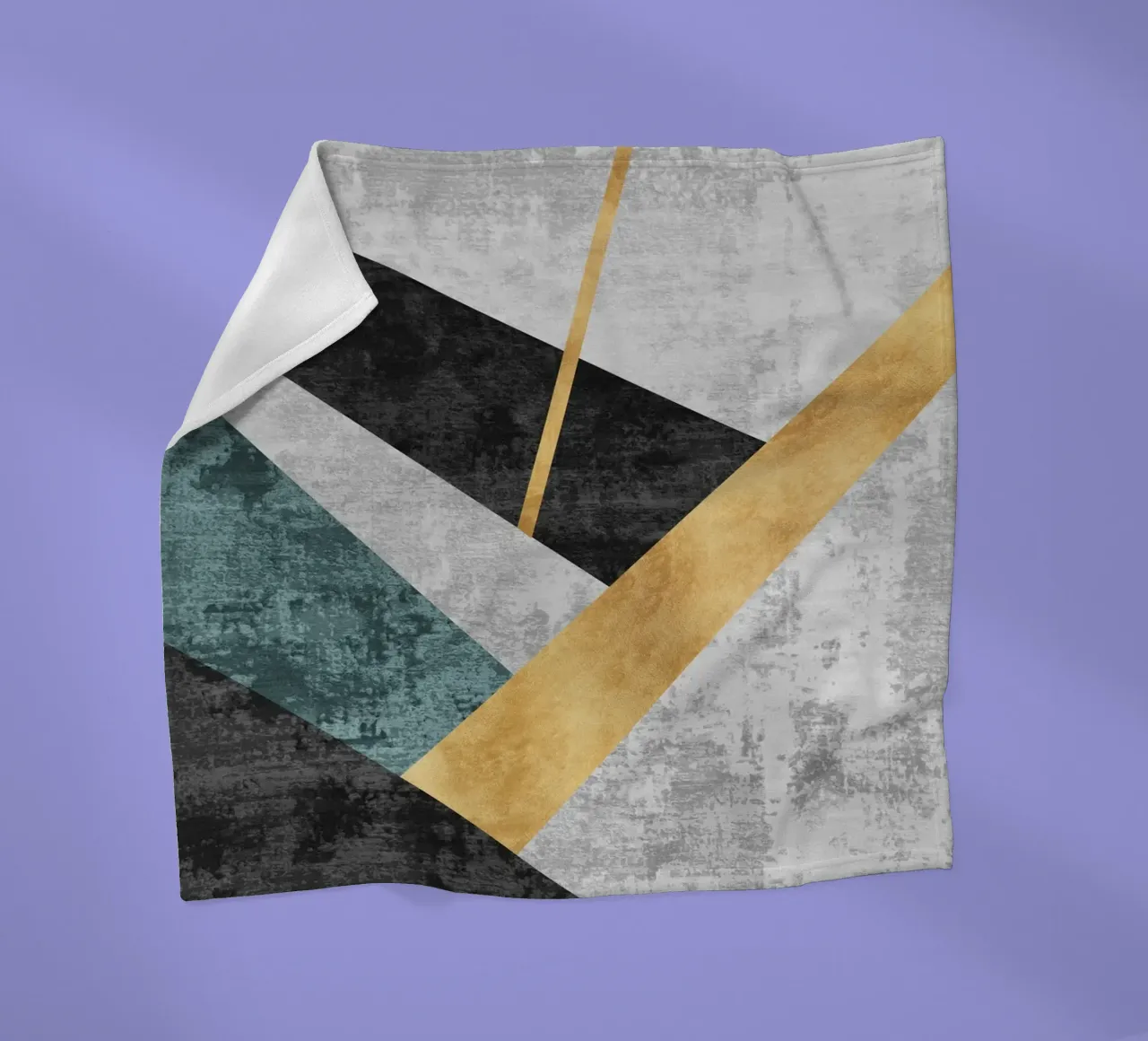 abstract geometric golden rectangle manta de franela de vintageshop