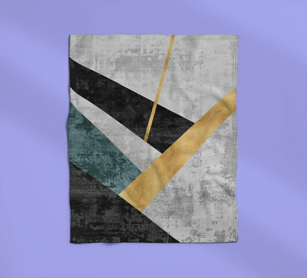 abstract geometric golden rectangle manta de franela de vintageshop