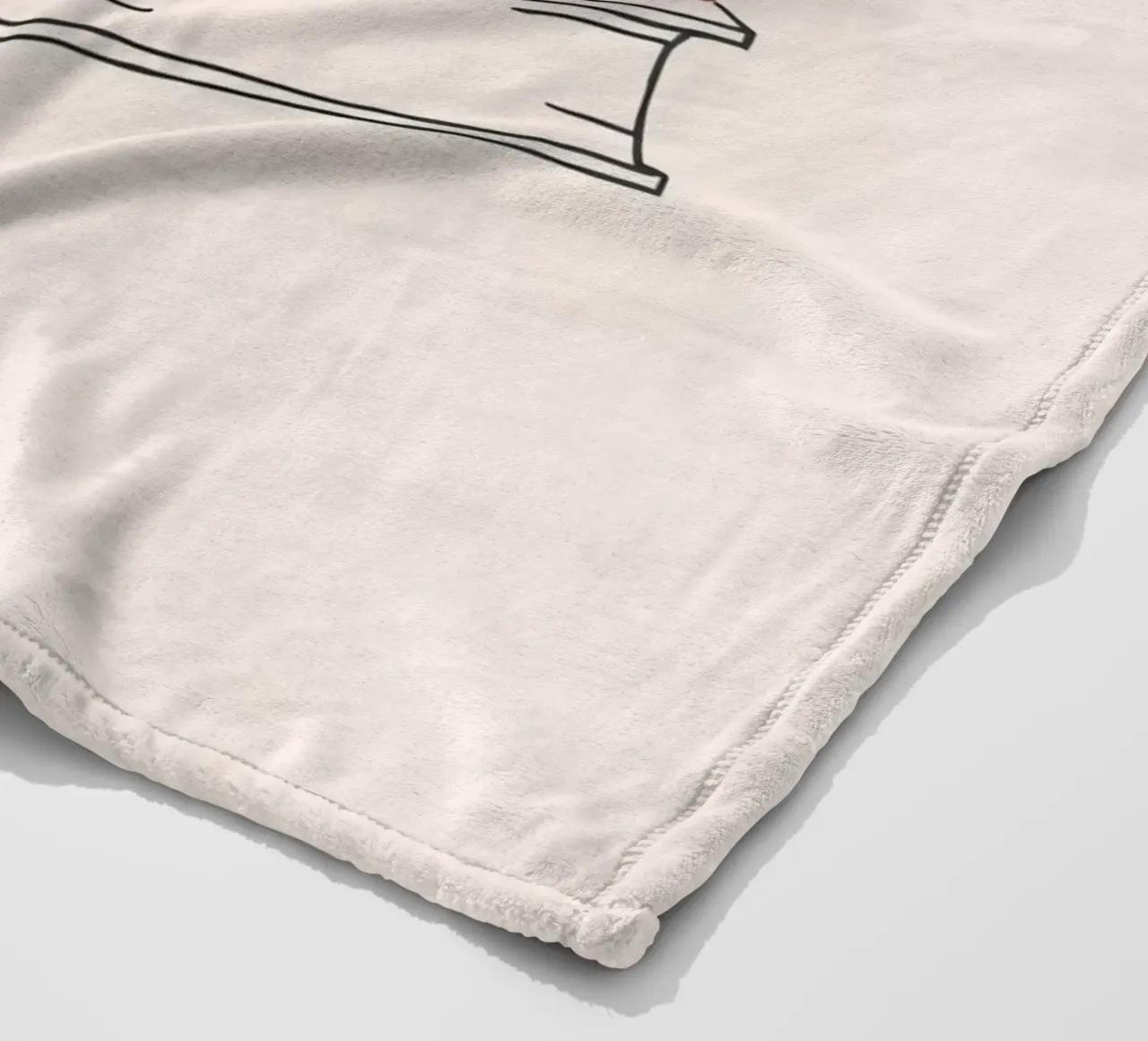 Stack of books in minimal line art style showcasing various fleece blanket by DesignDoodle