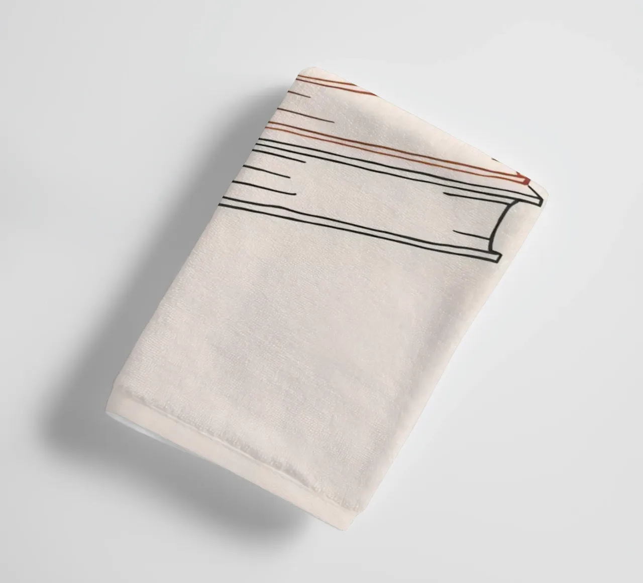 Stack of books in minimal line art style showcasing various towel by DesignDoodle