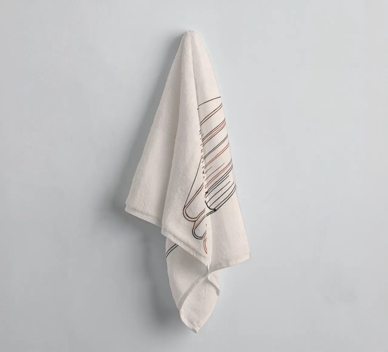 Stack of books in minimal line art style showcasing various towel by DesignDoodle