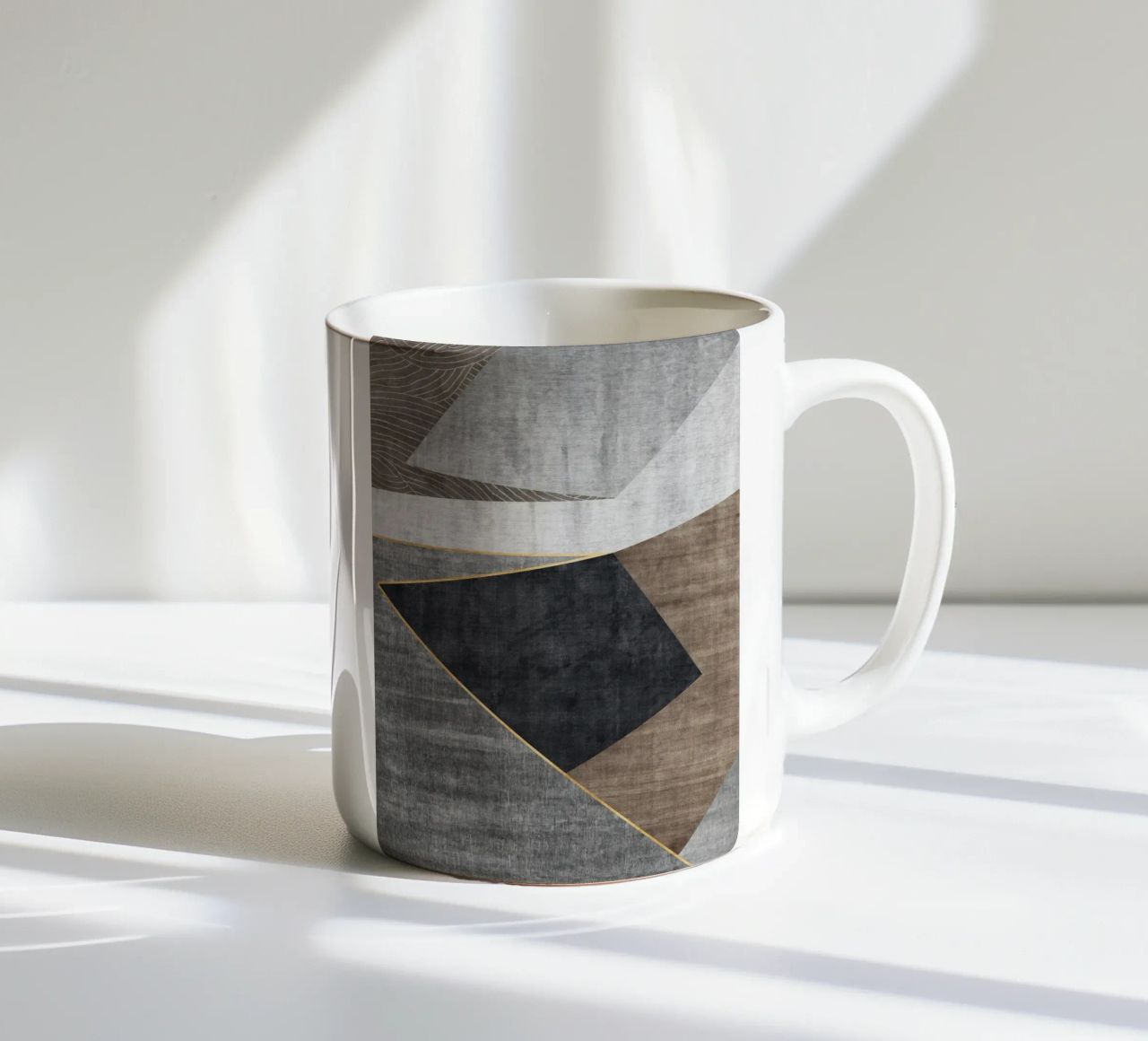 abstract geometric squares x tazza in ceramica da vintageshop