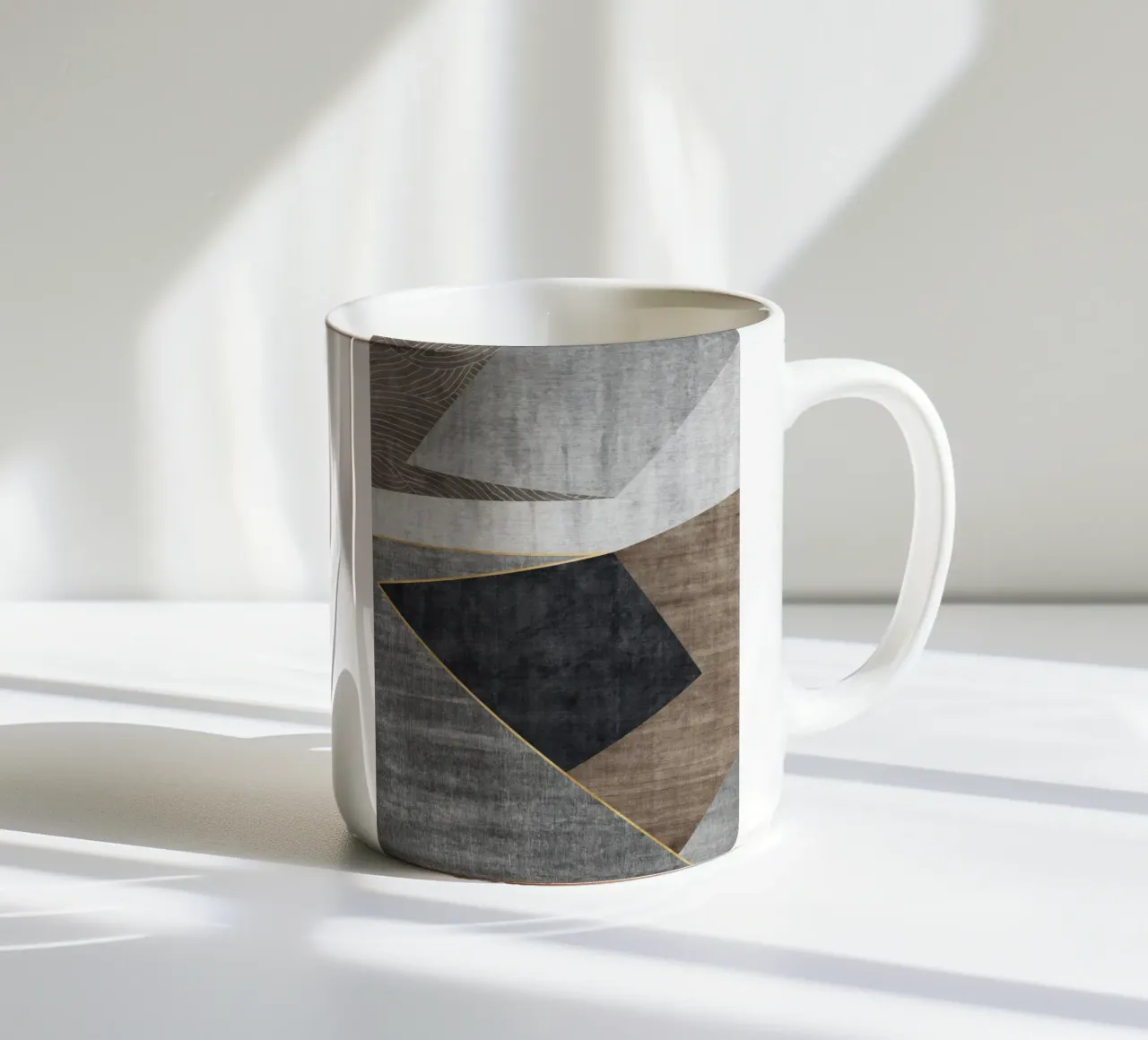abstract geometric squares x tazza in ceramica da vintageshop