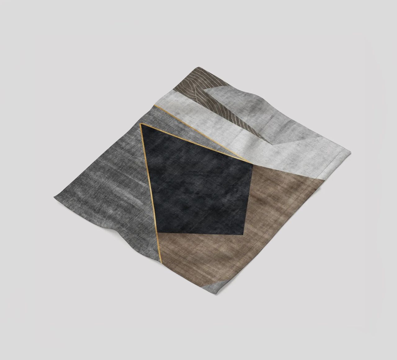 abstract geometric squares x coperta in pile da vintageshop