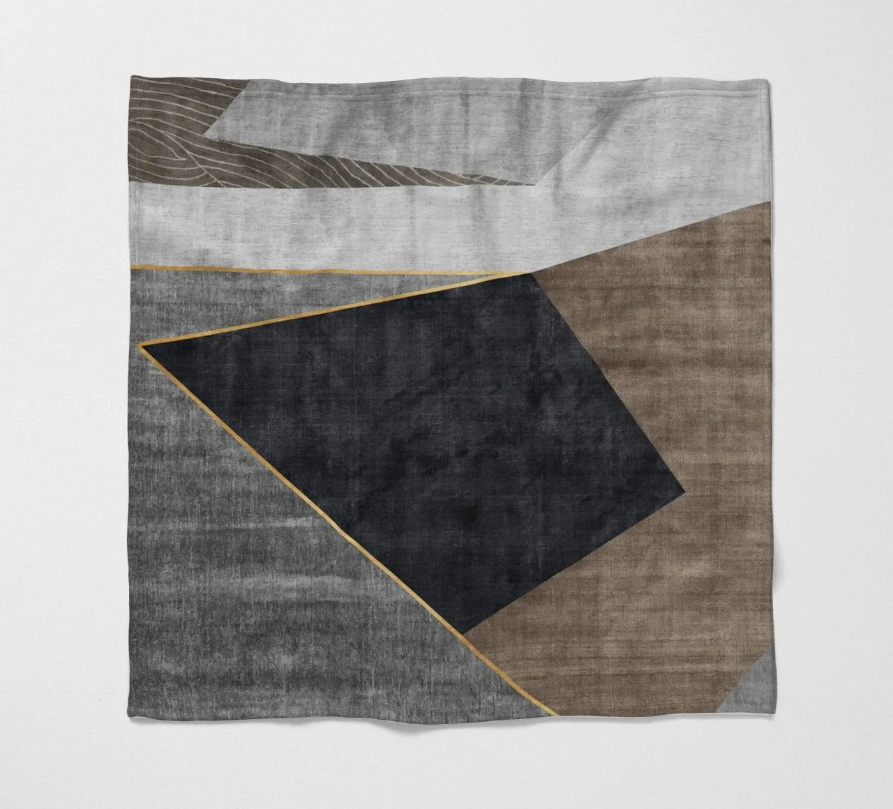 abstract geometric squares x coperta in pile da vintageshop
