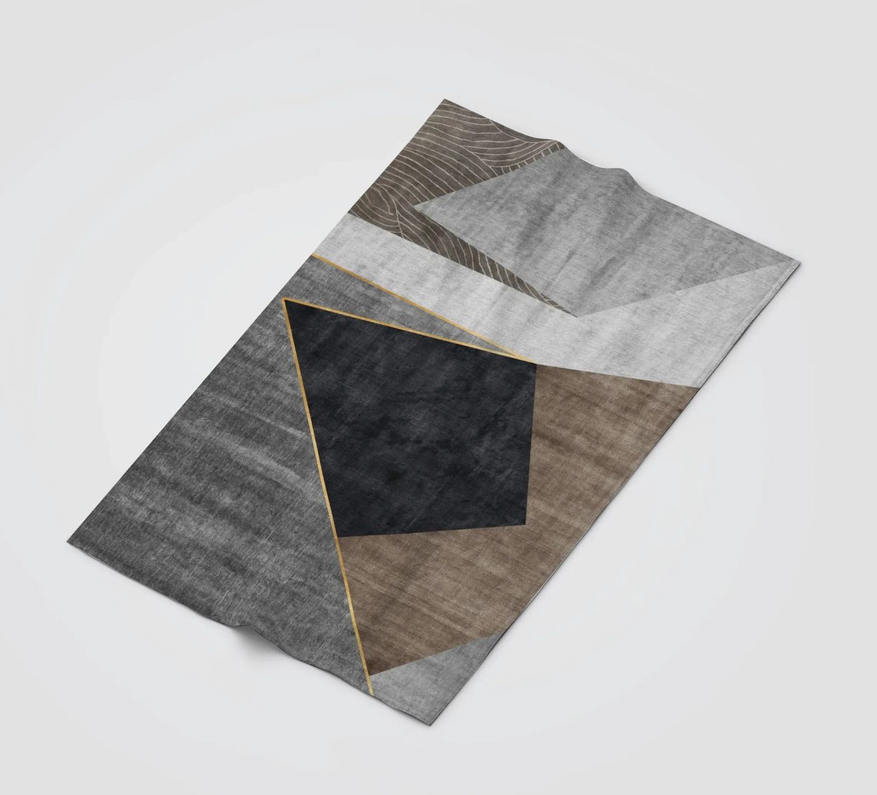 abstract geometric squares x coperta in pile da vintageshop