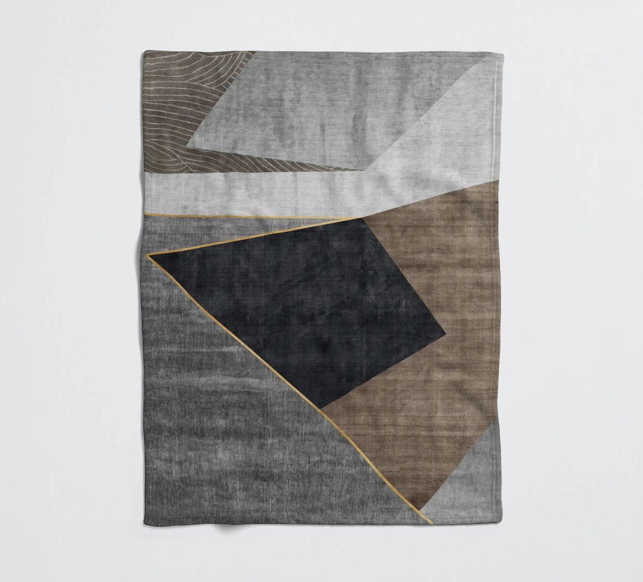 abstract geometric squares x coperta in pile da vintageshop