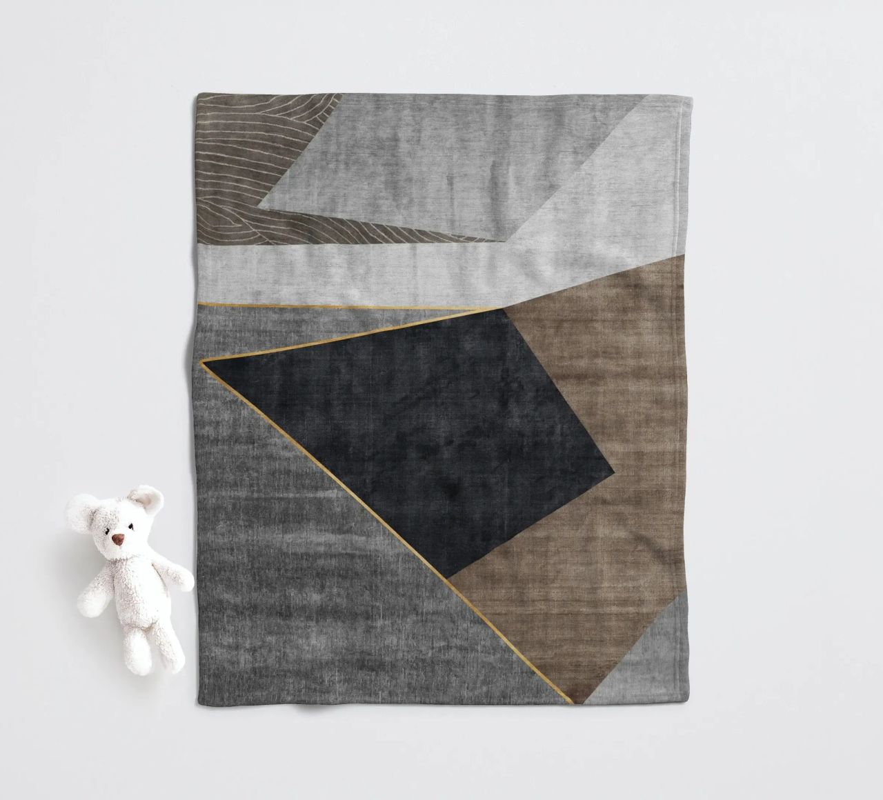 abstract geometric squares x coperta in pile da vintageshop